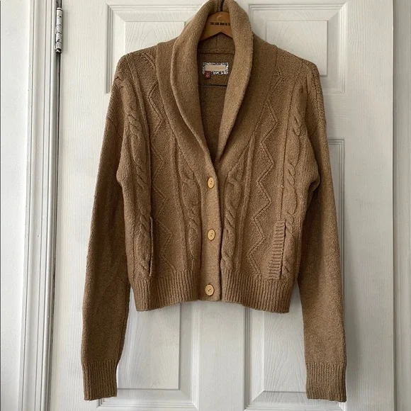 PILCRO Collared Cable-Knit Cardigan Sweater - Picture 6 of 16